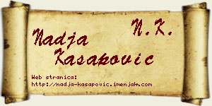 Nadja Kasapović vizit kartica